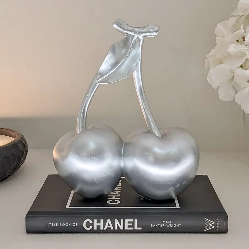 Silver Decorative Cherry Ornament