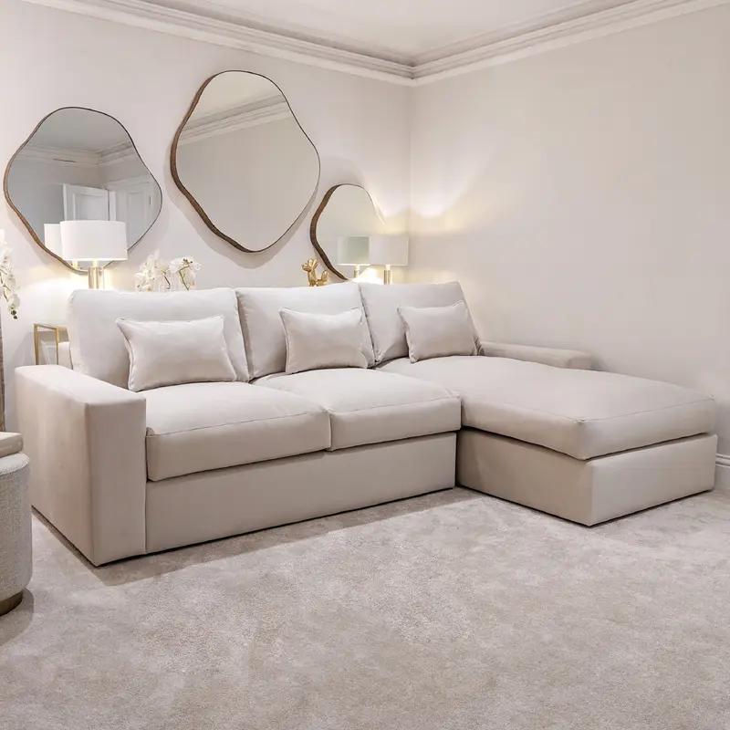 Tribeca Cream Velvet Sofa Range