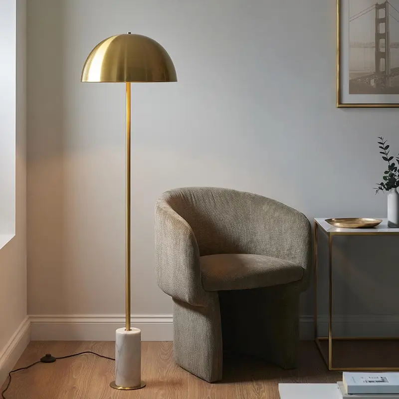 Camilla Gold & Marble Floor Lamp