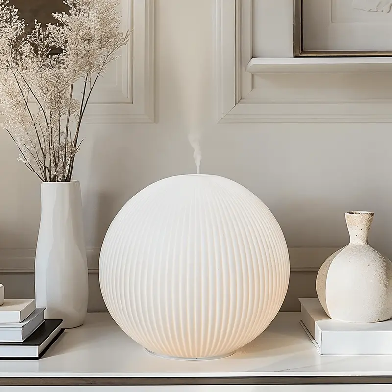 Dream Round Ribbed Ceramic Electronic Aroma Mist Diffuser