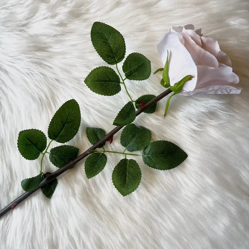 Faux Nude Rose Single Stem Flower