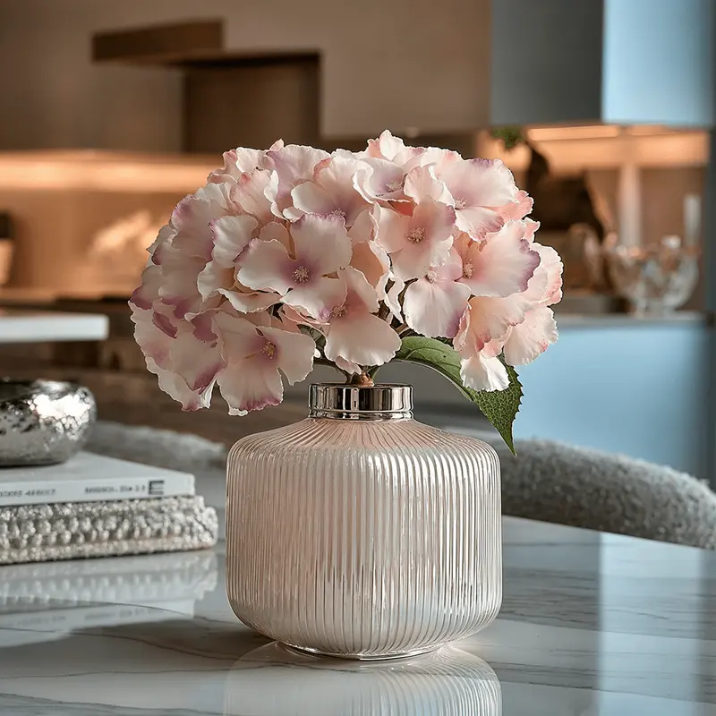 Faux Pink Hydrangea Bouquet of Flowers