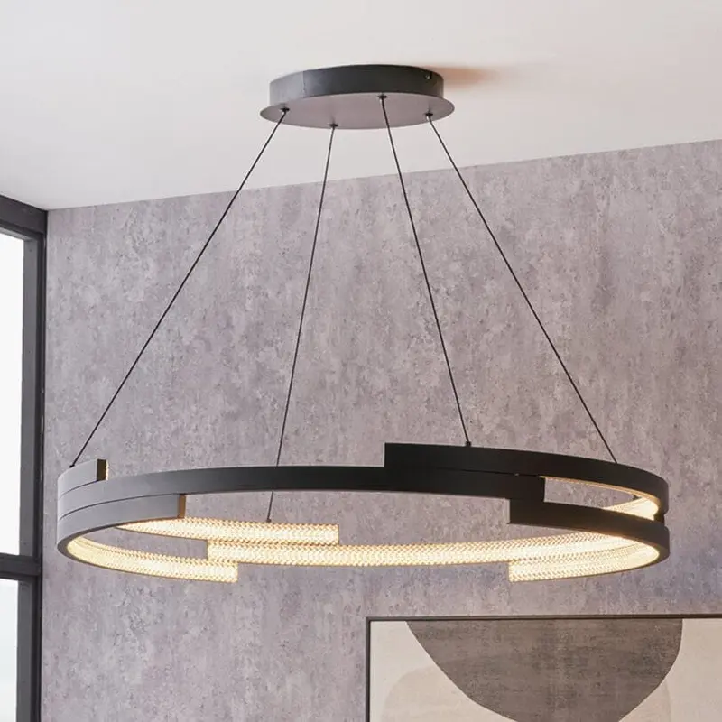 Jayden Black Round LED Pendant Ceiling Light
