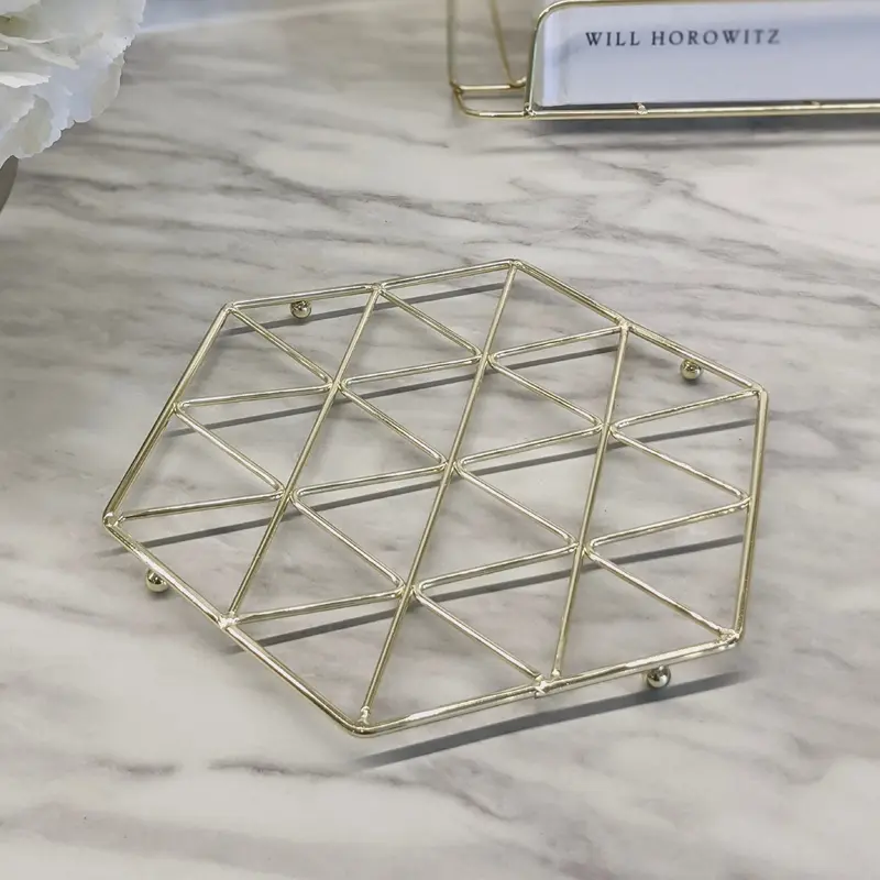 Sylvan Gold Geometric Trivet