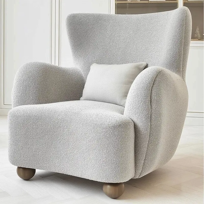 Addison Grey Boucle Textured Armchair