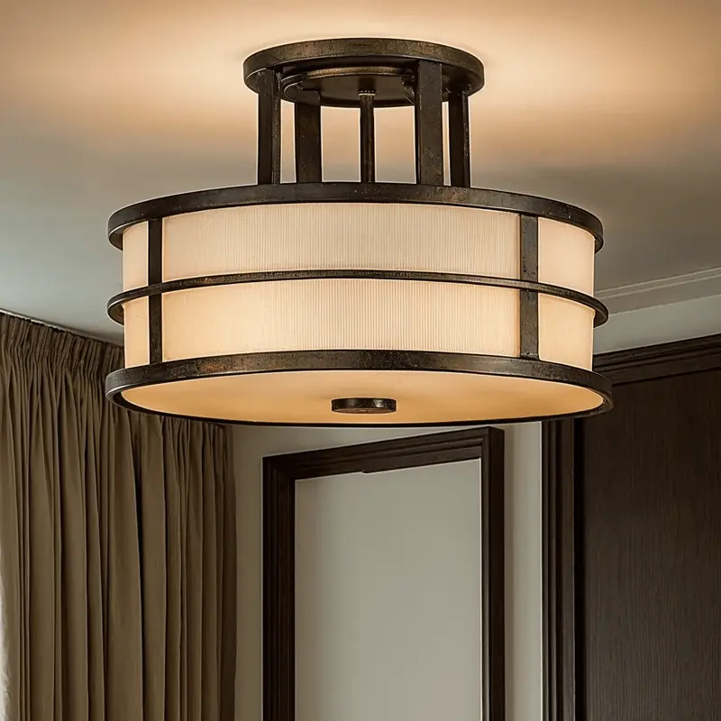 Millie Bronze 3 Light Semi-Flush Ceiling Light