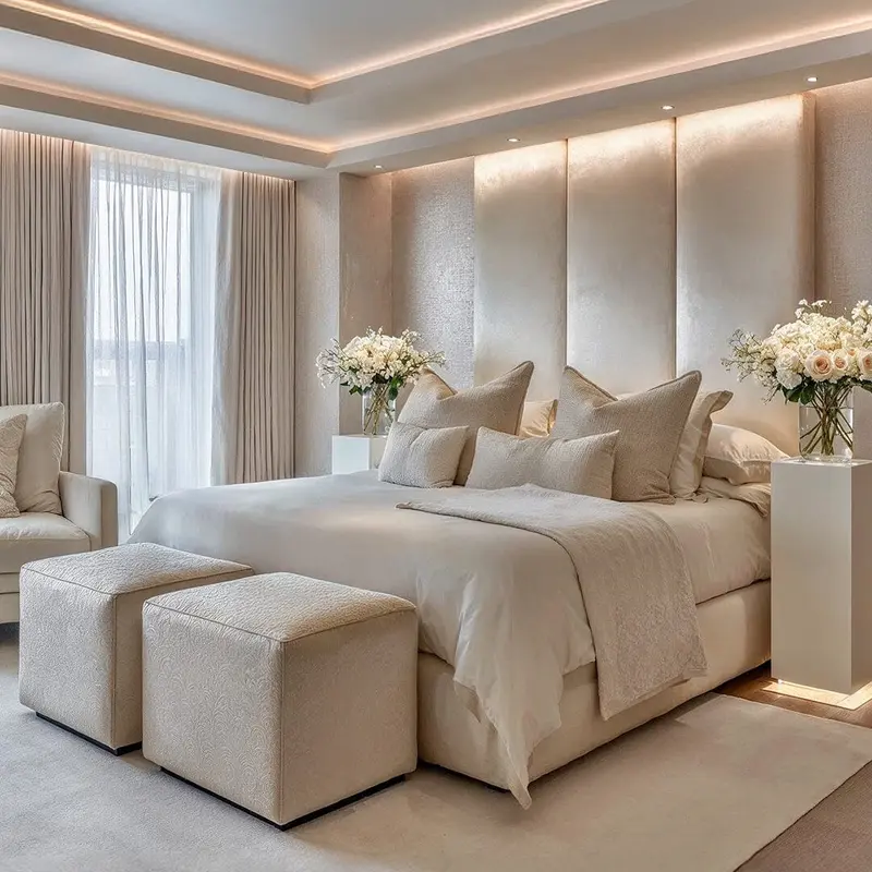 Serena Vanilla Satin Individual Headboard Panel - 60cm