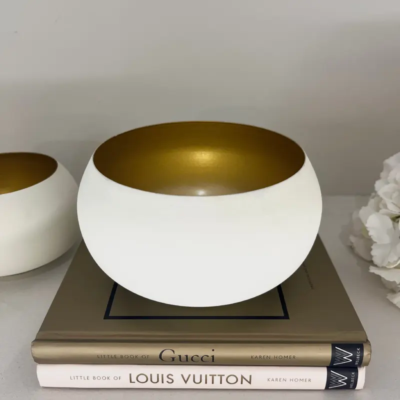 Annalise Cream & Gold Tealight Holder