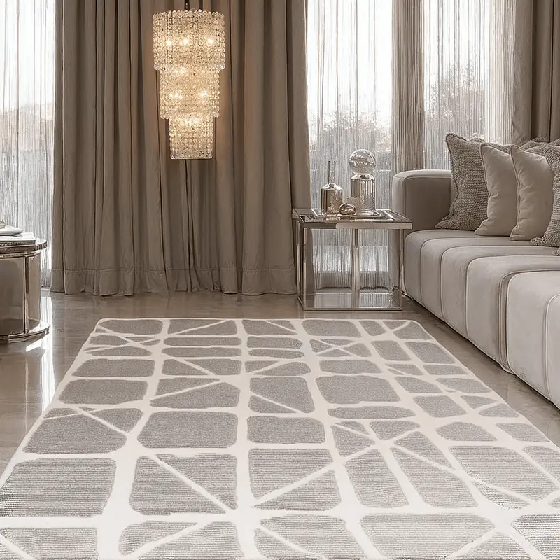 Braylin Grey & Cream Abstract Lines Rug