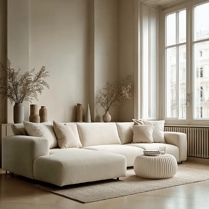 Freja Sand Textured Left Hand Facing Chaise End Sofa