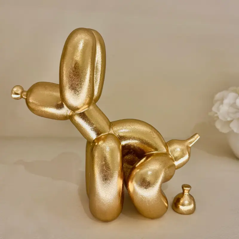 Gold Squatting Decorative Balloon Dog Ornament