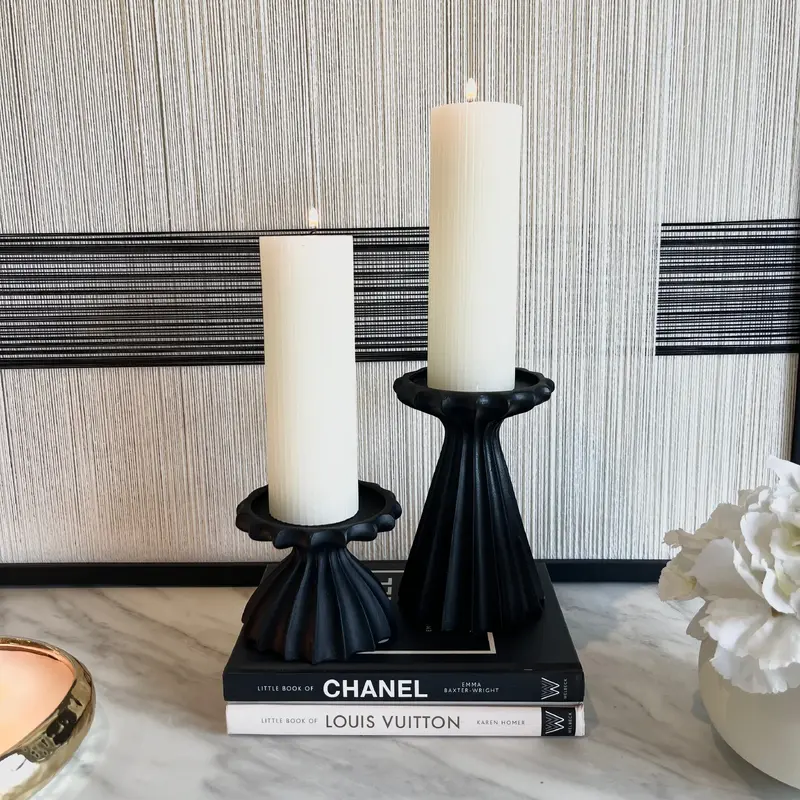 Jozette Mini Black Decorative Candle Holder