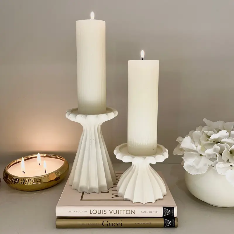 Jozette Mini White Decorative Candle Holder