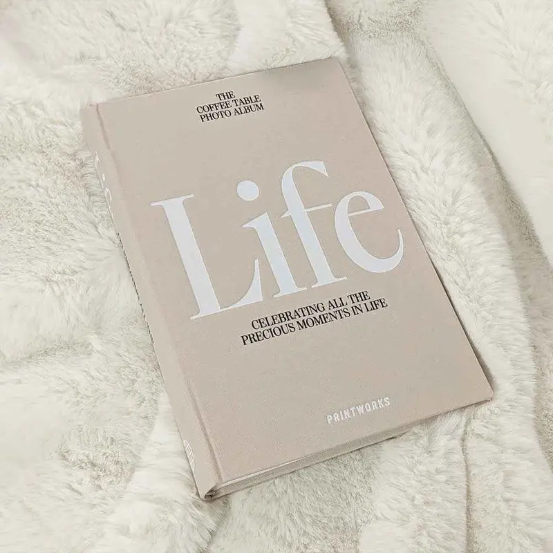 'Life' Oatmeal Decorative Coffee Table Photo Album