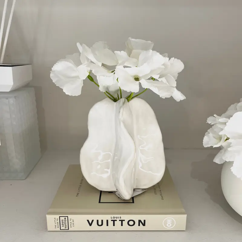 Lorelei Mini Cream Decorative Ceramic Vase