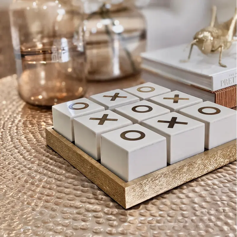 Rae Gold Noughts & Crosses Set