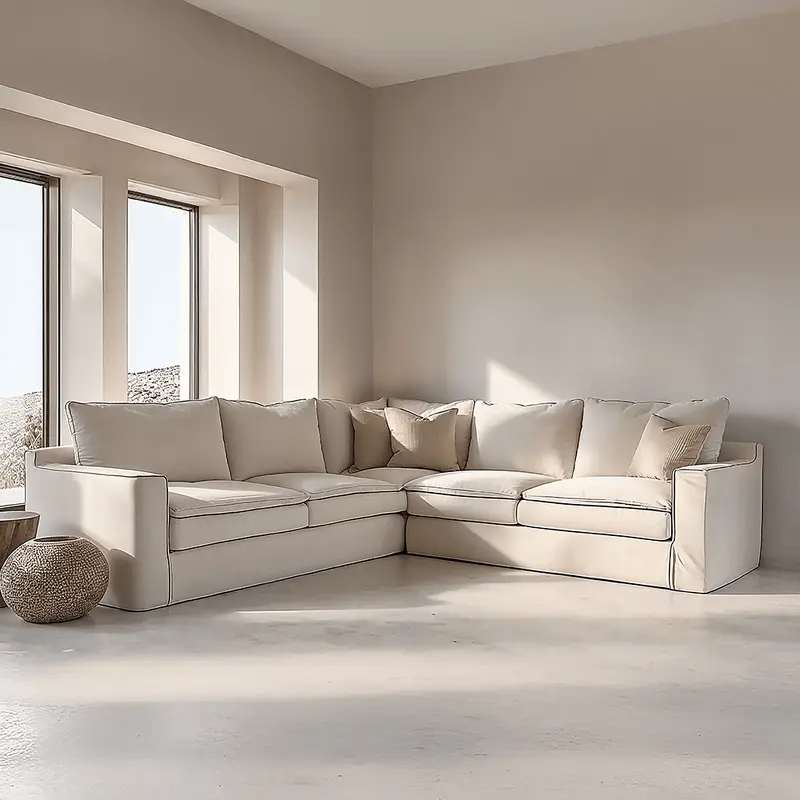 Snooze Sand Textured Squashy XL Corner Sofa
