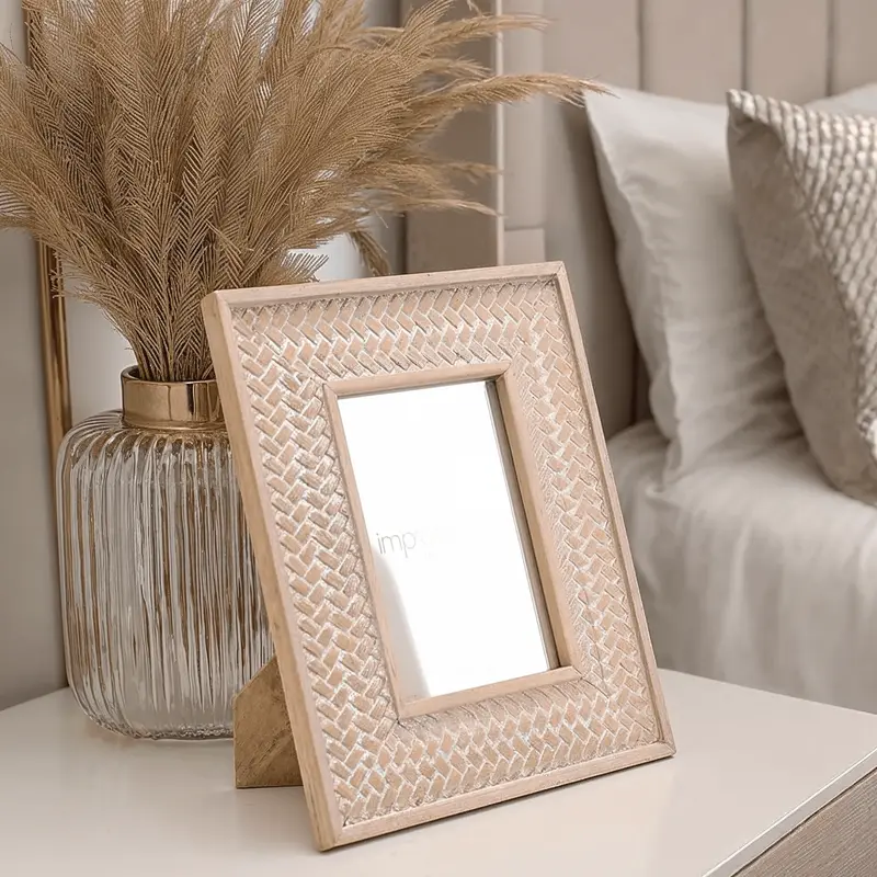 Talulla Whitewashed Wooden Photo Frame - 4x6"