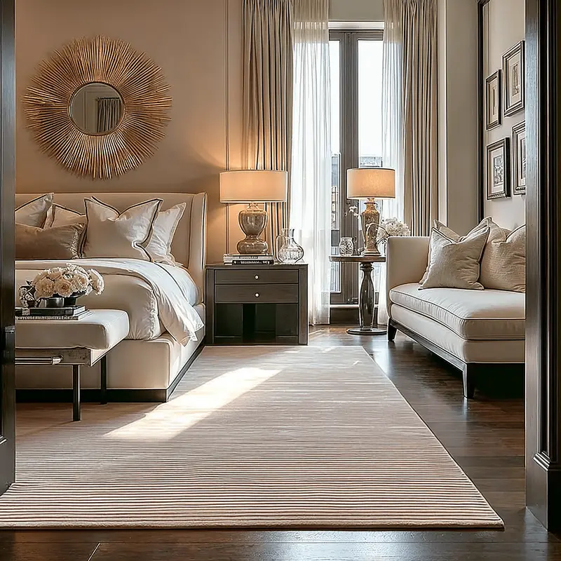 Venzia Beige Stripe Rug