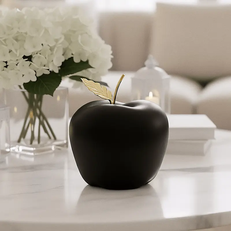 Black Decorative Apple Ornament