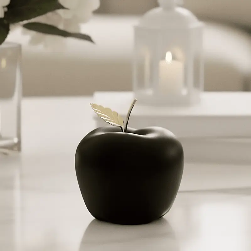 Black Petite Decorative Apple Ornament