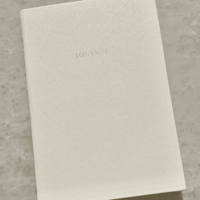 Cream & Gold A5 Lined Journal Notebook