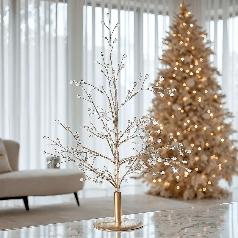 Felicity Decorative Gold & Crystal Tree Ornament