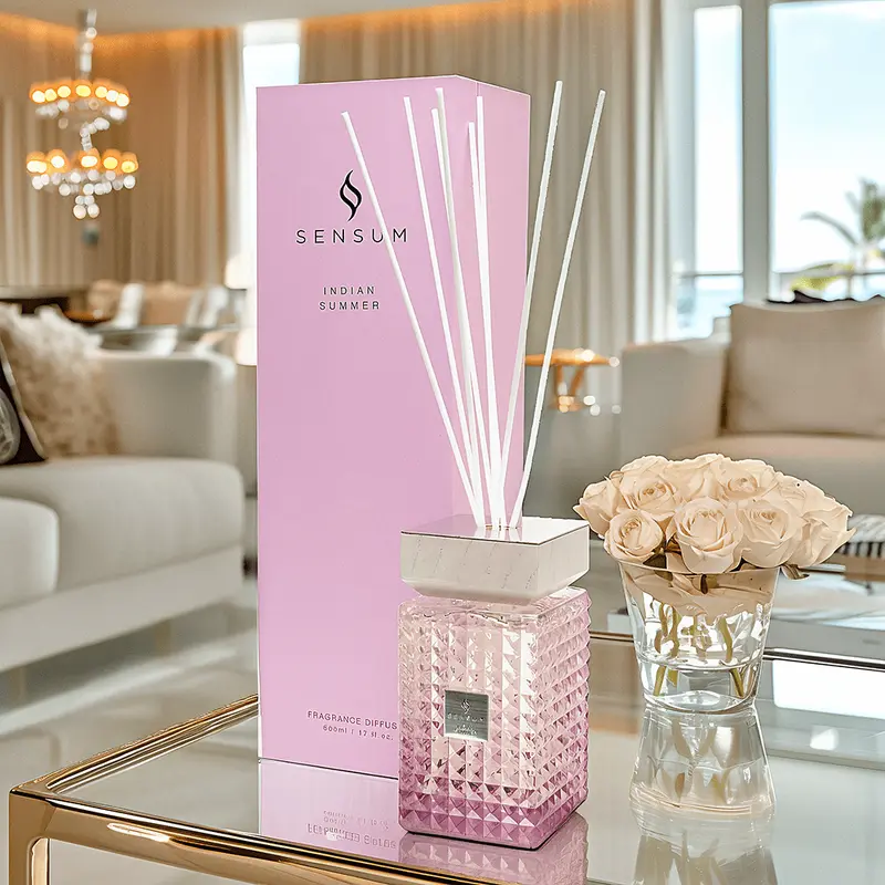 Indian Summer Pink & White Luxury Reed Diffuser - 500ml
