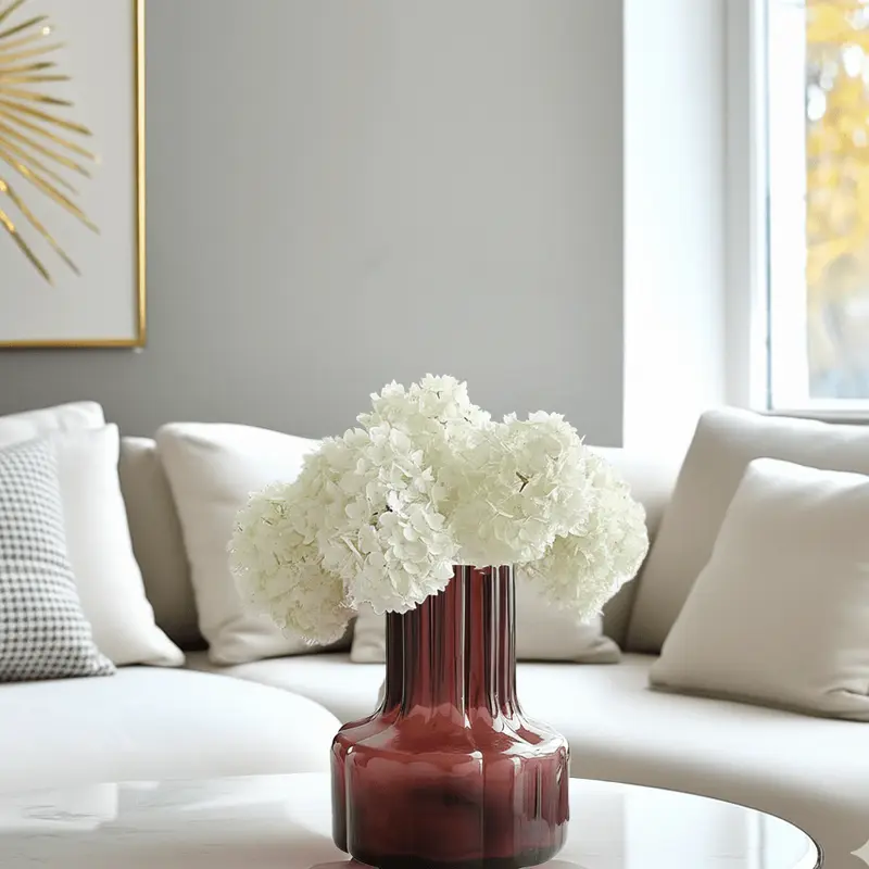 Lilith Large Cherry Red Glass Decorative Vase