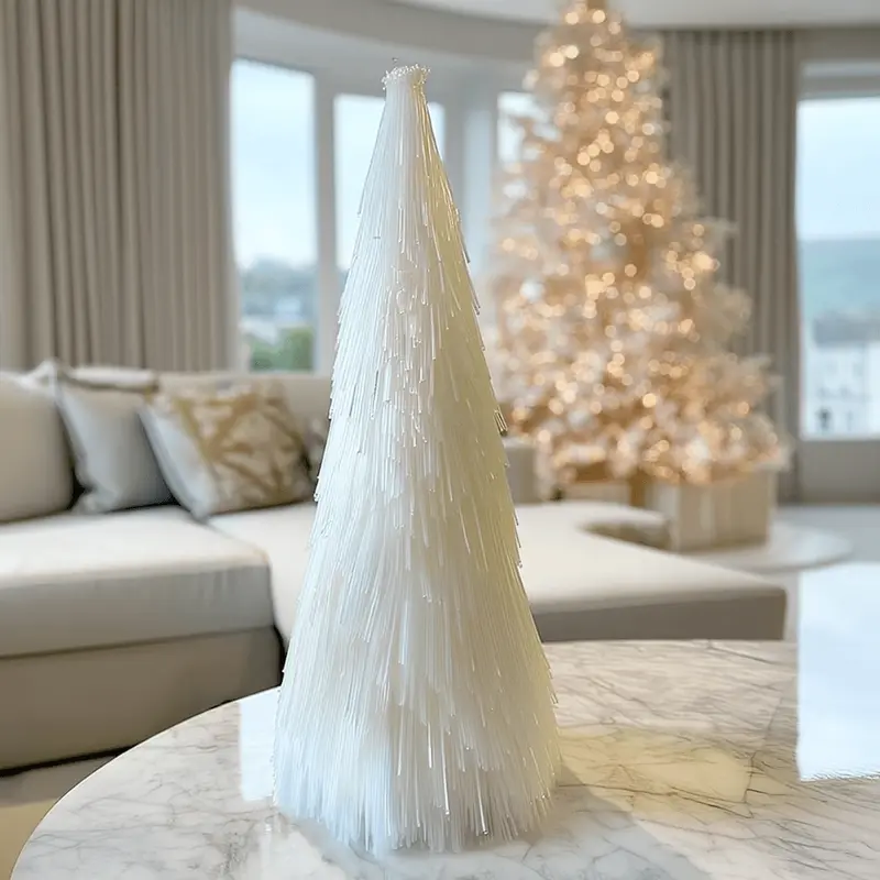 Medium White Decorative Christmas Tree Ornament