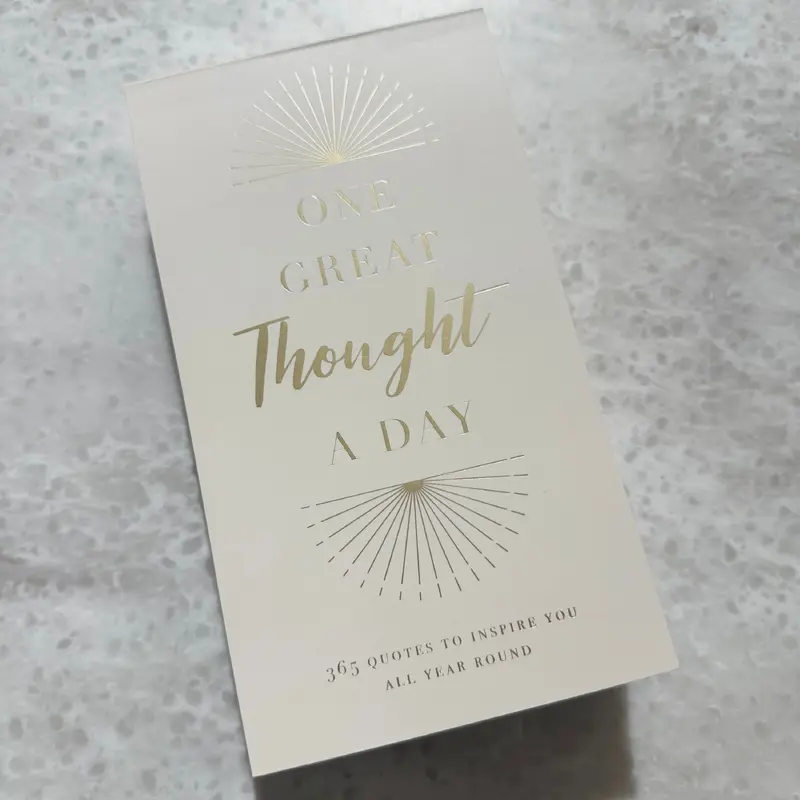 'One Great Thought a Day' Lined Notebook with Quotes