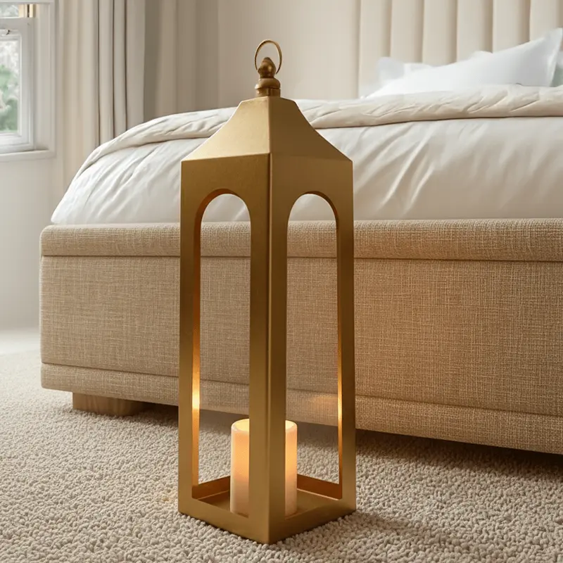 Sierra Medium Gold Decorative Lantern