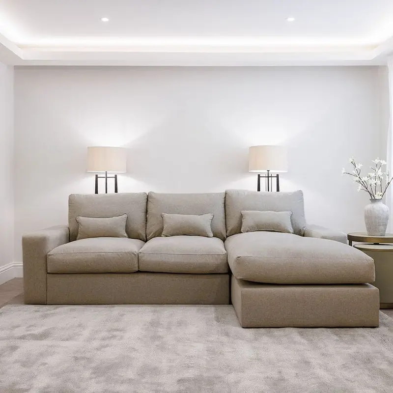 Tribeca Warm Grey Medium Right Hand Facing Chaise End Sofa