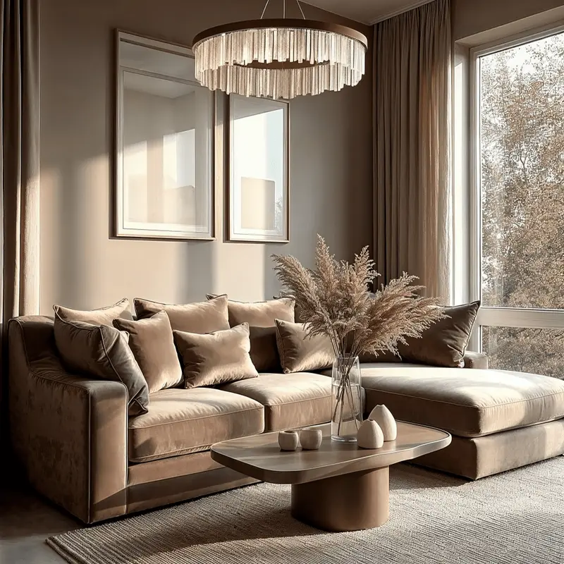 Victoria Caramel Velvet Pillow Back Sofa Range