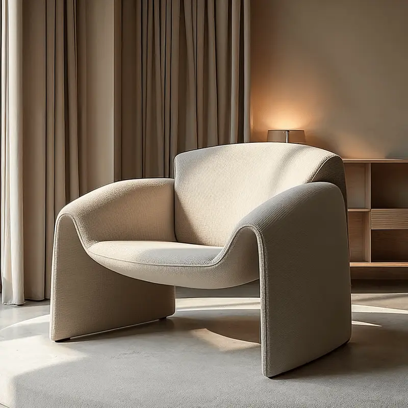 Zafira Cream Woven Statement Accent Chair