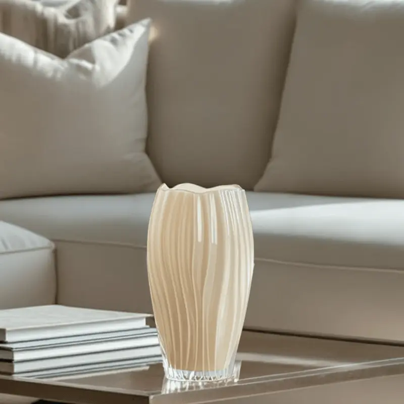 Aymara Cream Glass Decorative Vase