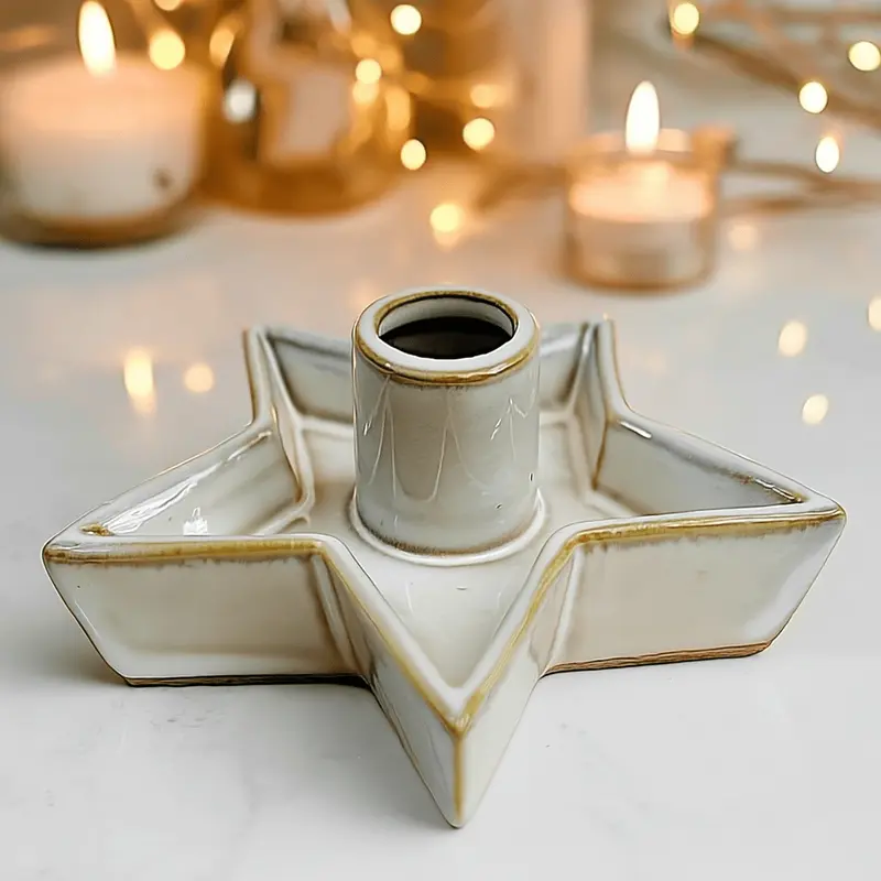 Ceramic Star Shaped Candle Holder