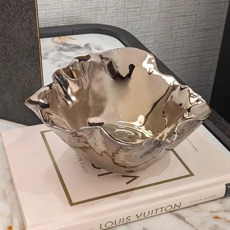 Ferrero Copper Abstract Decorative Bowl
