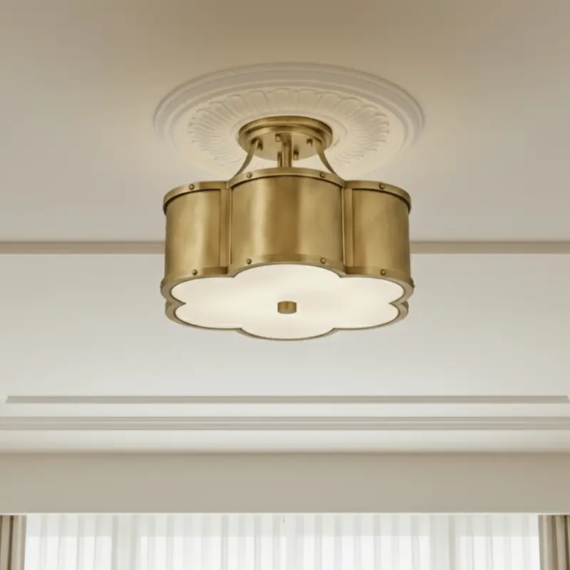 Gabriela Brass Clover Statement Ceiling Light