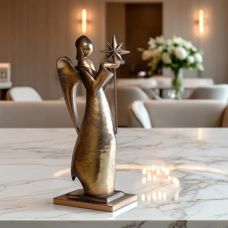 Gold Decorative Festive Angel Ornament