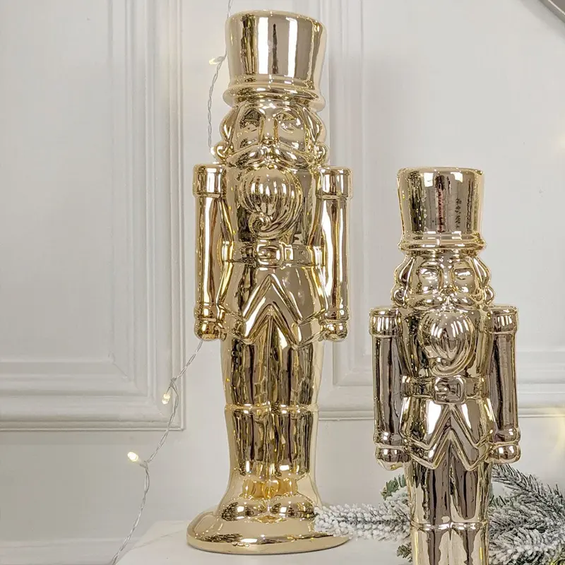 Gold Large Festive Nutcracker Ornament