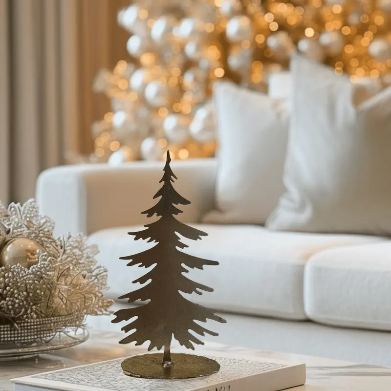 Golden Decorative Festive Tree Ornament