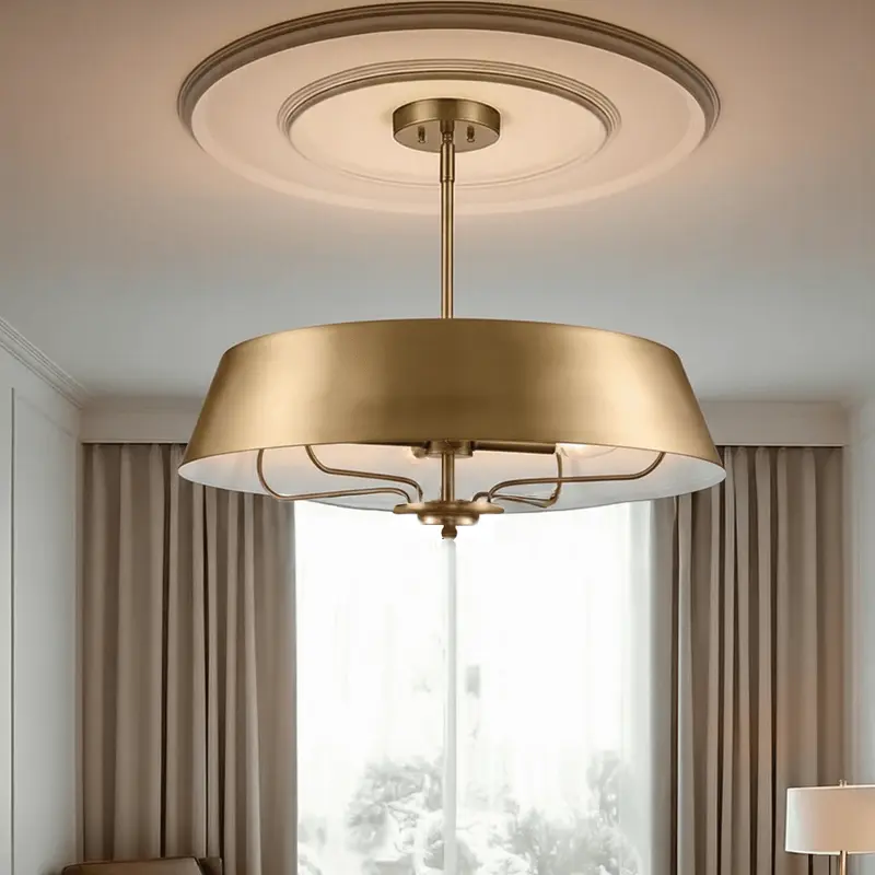 Ianthe Gold 4 Light Ceiling Light with Gold Shade