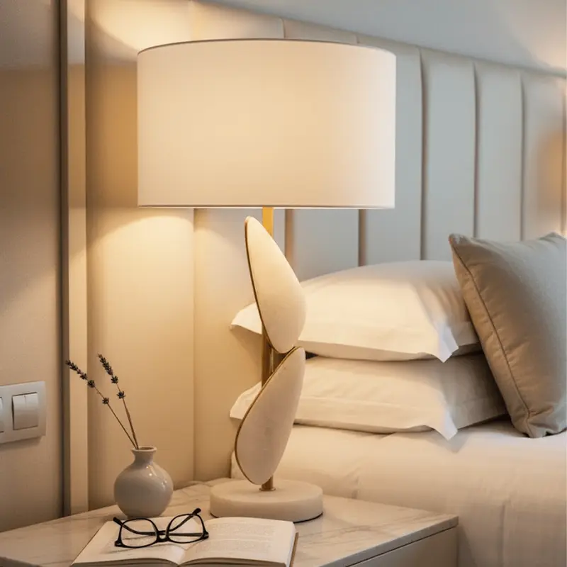 Maddie Luxury Brass & Alabaster Table Lamp