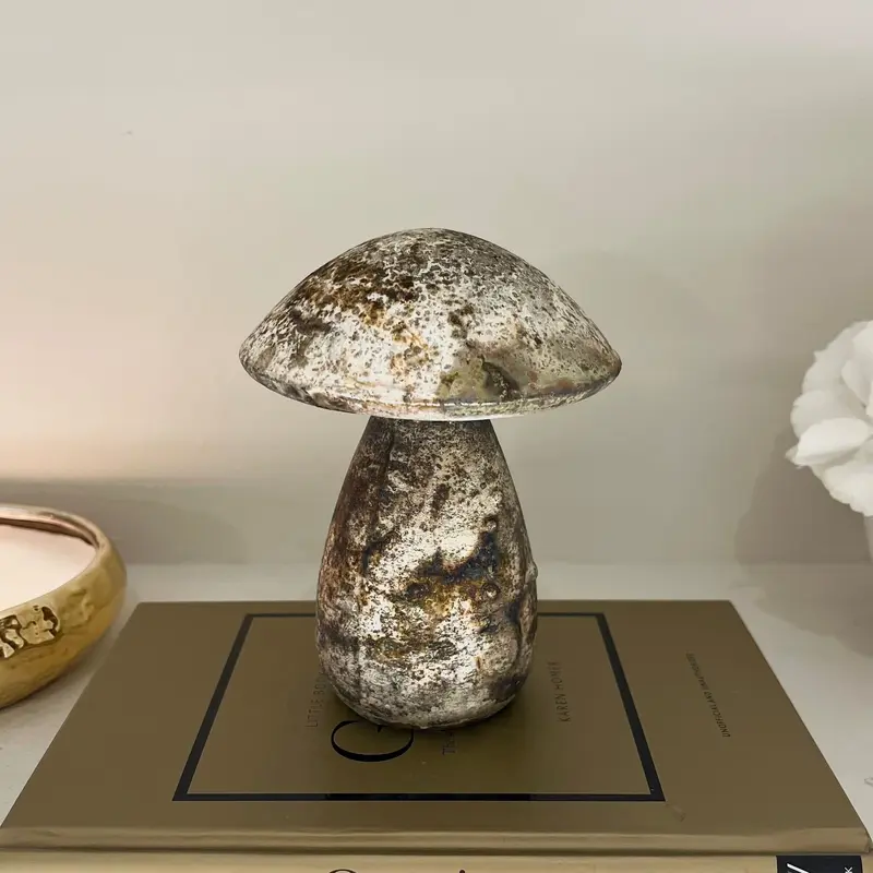 Mini Antique Gold Decorative Mushroom Ornament