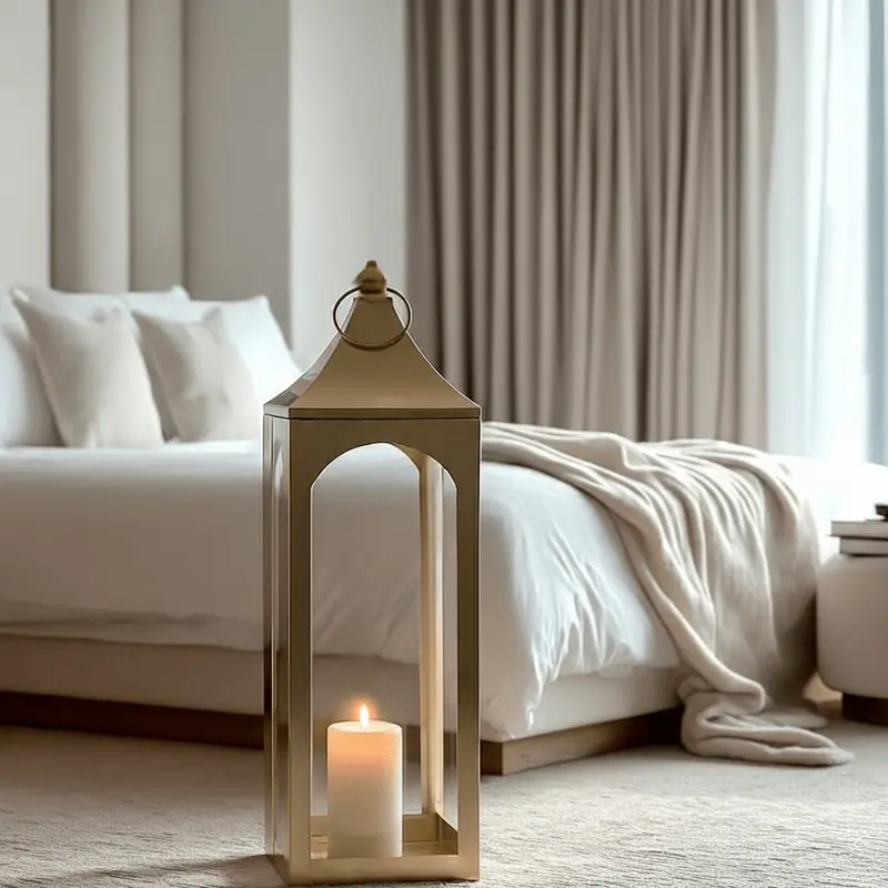 Sierra Large Gold Decorative Lantern