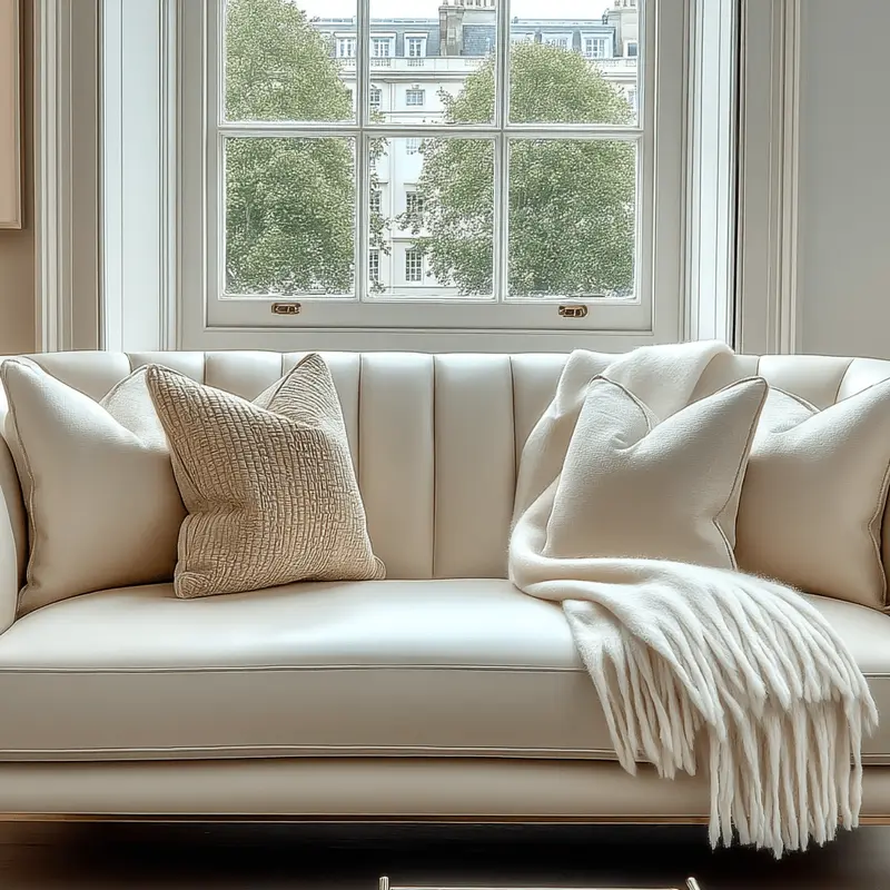 Sotani Cream Woven Tasselled Throw