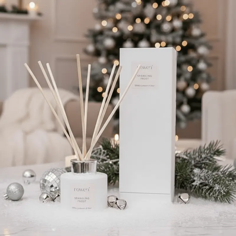 Sparkling Frost White Scented Reed Diffuser - White Cashmere & Pear