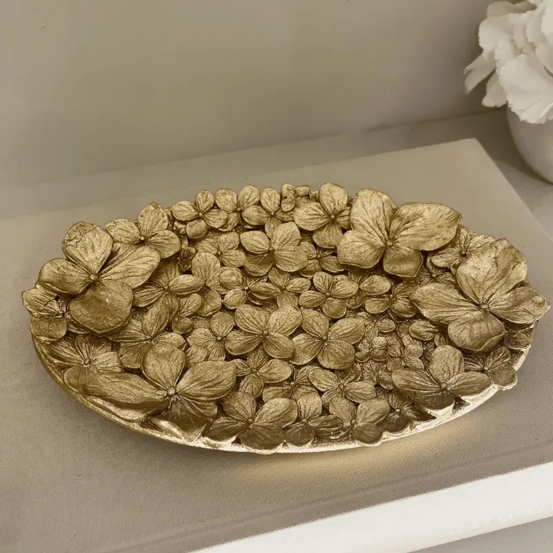 Vespera Gold 3D Flower Statement Trinket Dish