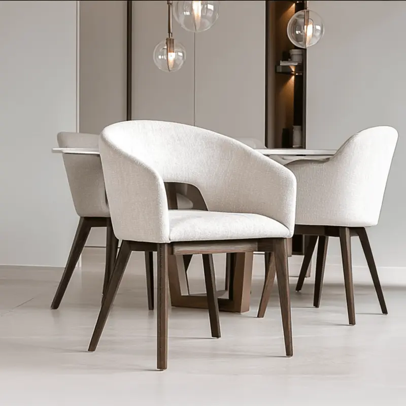 Zeva Natural Textured Fabric Dining Chair